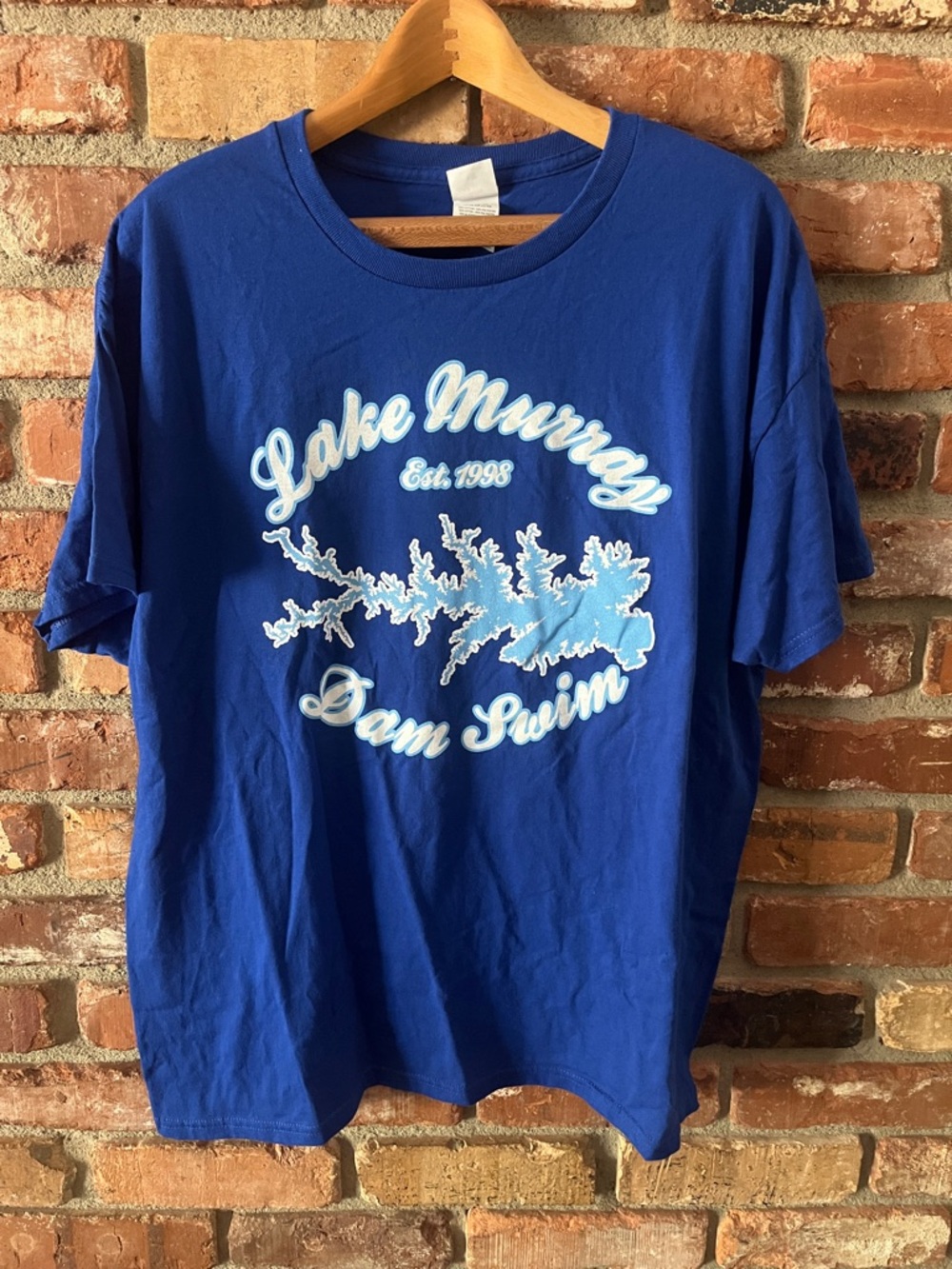Lake Murray Dam Swim Size XL Blue T-Shirt
